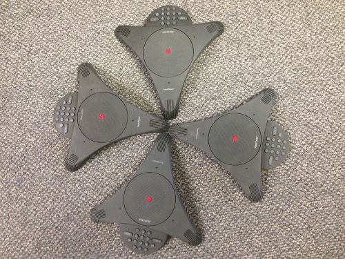 LOT OF 4 POLYCOM SOUNDSTATION (2201-03308-001) CONFERENCE PHONE ONLY