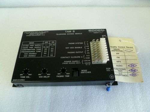 BOGEN TAM B TELEPHONE ACCESS MODULE PAGING AMPLIFIER INTERFACE ACCESS