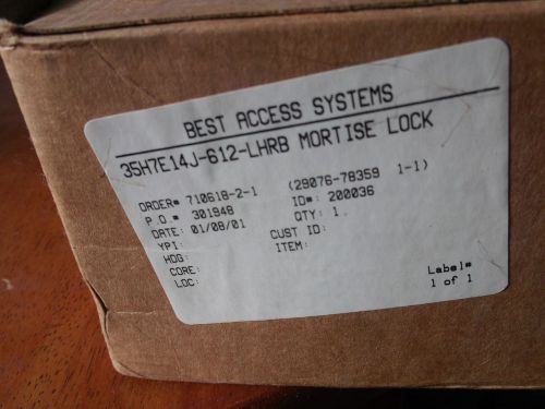 Best Lock 35H7E14J x US10 (612) H.D. Full Mortise Lock New in the Box !