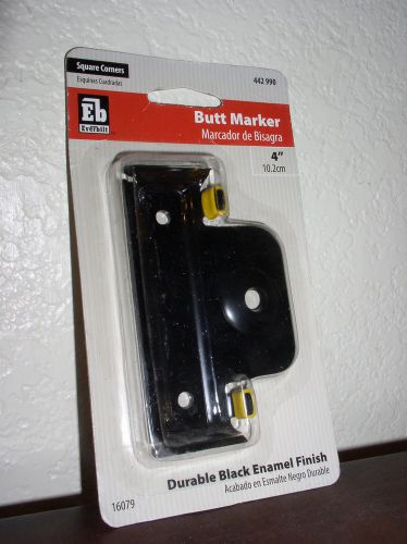 Everbilt Square Corners Butt Marker 4&#034;-Black Enamel Finish NEW (442990)(16079)