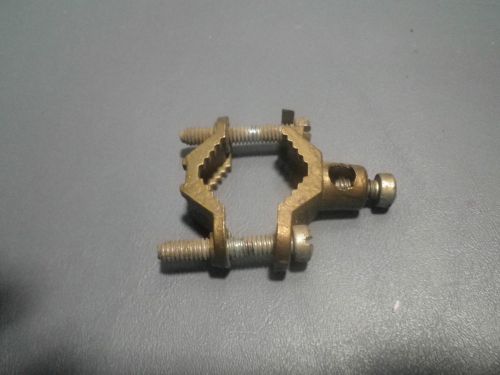 Halex pipe ground clamp Brass