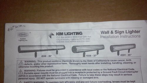 Kim Lighting 49&#034; wall/sign lighter ,brown, flourescent