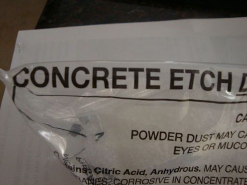 CONCRETE GARAGE FLOOR POWDER ACID ETCHING 2- BAGS