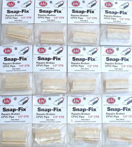 Lot of 12 kbi snap-fix cpvc pipe repair couplings, 1/2&#034; for sale