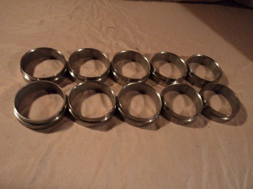 Lot of 10 3&#039;&#039; Victaulic Pipe Ends 316 SS Machined Vic Grooves Weld-on