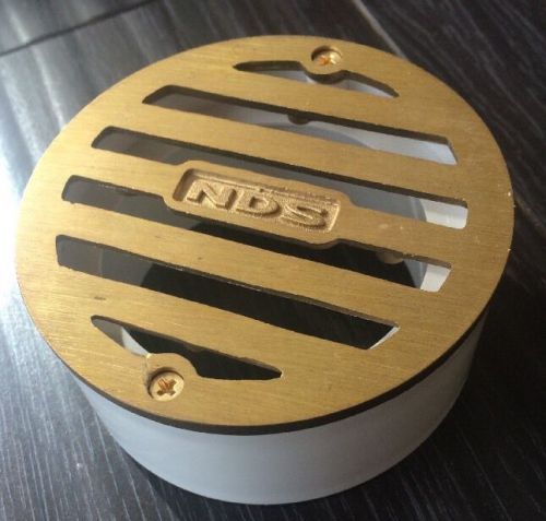 3&#034; BRASS Drain Cover 3&#034; PVC Collar NDS Yard Drains &amp; Basins