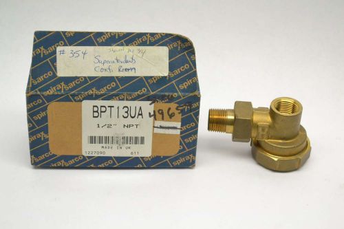 NEW SPIRAX SARCO BPT13UA THERMOSTATIC 230PSI 1/2 IN NPT BRASS STEAM TRAP B397361