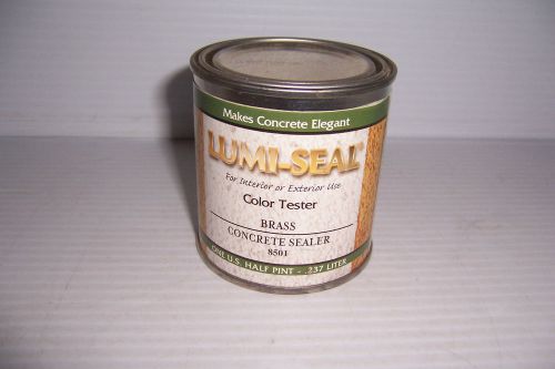 LUMI-SEAL CONCRETE SEALER PAINT 1/2 PINT BRASS 8501 GREAT 4 CONCRETE CRAFTS NEW