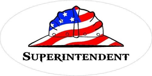 3 - Superintendent US Flag Hard Hat Oilfield Toolbox Helmet Sticker H245