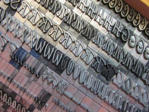 Letterpress Lead Type 36 Pt. Repro Script ATF # 705   B18