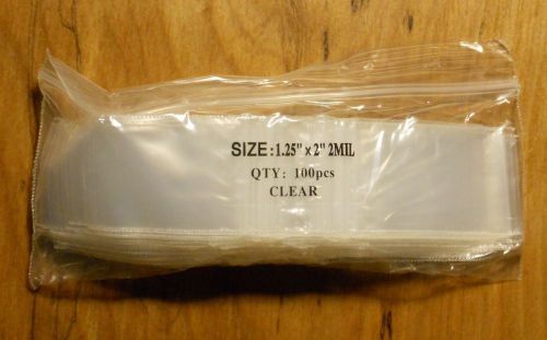 1 1/4&#034;x2&#034; (2 mil) Reclosable Clear Zip Lock Plastic Bags (1 Pack = 100 Bags)