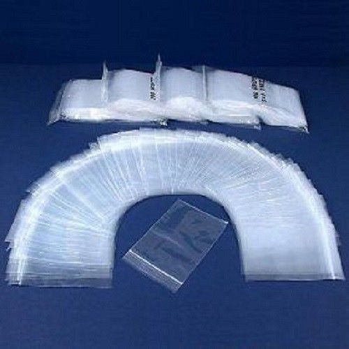 New 500 2Mil Plastic Zip Lock Ziplock Bag 1.5x2 clear