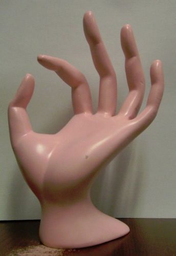 7&#034; TALL FEMALE MANNEQUIN FREE STANDING HAND MANEKIN JEWELRY DISPLAY PINK (OK)