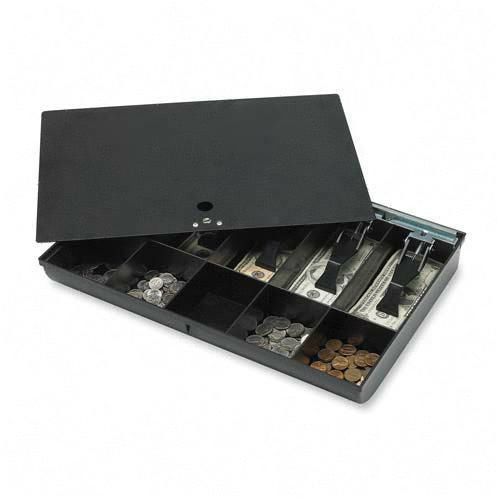 Sparco Money Tray with Locking Cover, 16&#034;x11&#034;x2-1/4&#034;, Black. Sold as Each