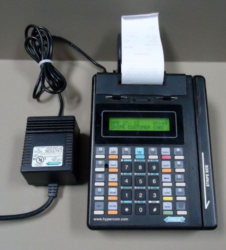 Hypercom T7P Plus POS Merchant Transaction Credit Card Terminal w/ Power Supply