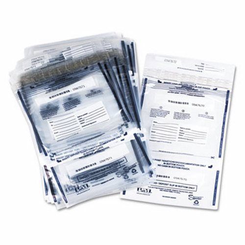 Pm Dual Deposit Bags, Tamper Evident, Plastic, 11 x 15, 100 Bags (PMC58008)