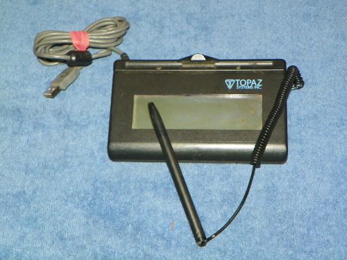 Usb topaz systems electronic 1x5 backlit signature pad t-lbk462-hsb-r for sale