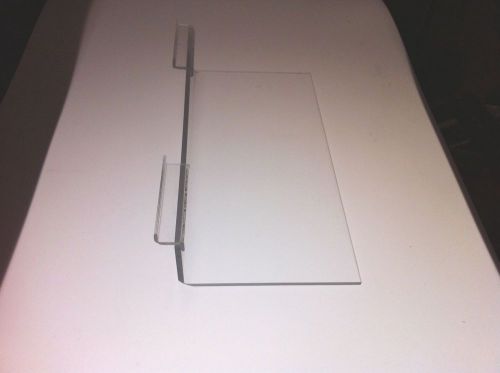 2 Each 12&#034; x 6&#034; Acrylic Slatwall Shelf 3/16&#034; Non-glare