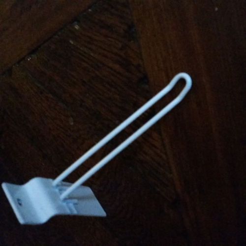 4&#034; White Slatwall Loop Hooks lots of 50