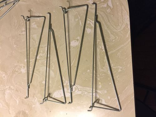 Set of 4 Pegboard Shelf Brackets, 12&#034; brackets, 1/8&#034; thick