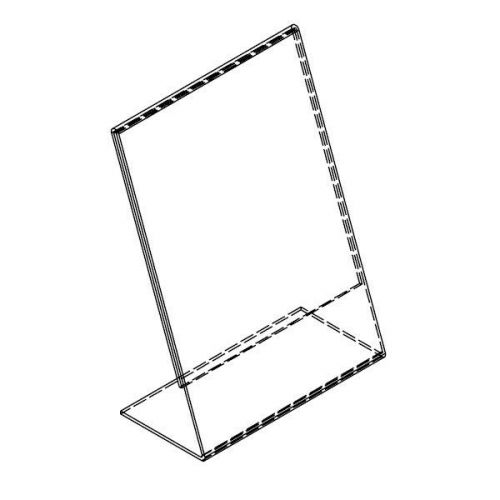 BOX OF 3 ANGLED SINGLE SIDED A4 11X8.5 CLEAR ACRYLIC PRINT HOLDER SLANT BACK