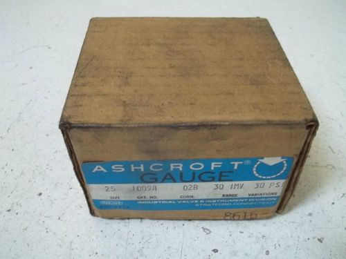 ASHCROFT 25-1009A-02B-30IMV-30PSI GAUGE *USED*