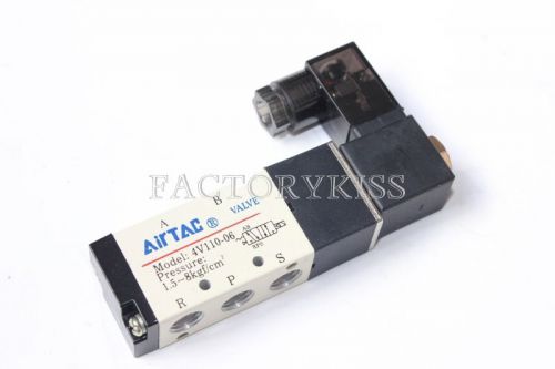 Solenoid Air Valve Control Two-Position Five-Way BSP 4V 110-06 AC 110V IND