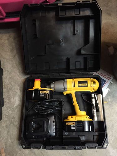 New Dewalt DW059 18 Volt Cordless 1/2&#034; Impact Wrench, 2 DC9096 Batteries 18V XRP