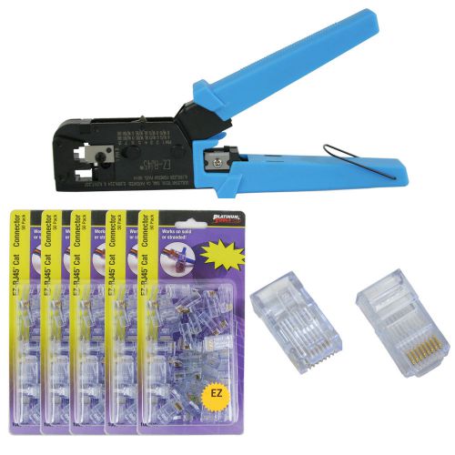 Platinum Tools 100004C EZ-RJ45 Crimper Tool, Jar EZ-RJ45 Cat5/5e 250 Connectors