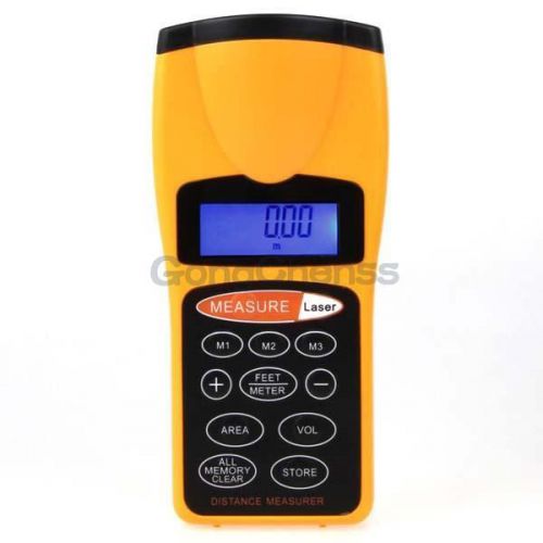 Promotions LCD Ultrasonic Laser Meter Pointer + Distance Measurer Range 60FT