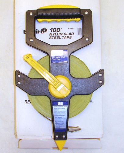 (1) empire new 100&#039; steel &amp; nylon clade measure tape reel #6710 for sale