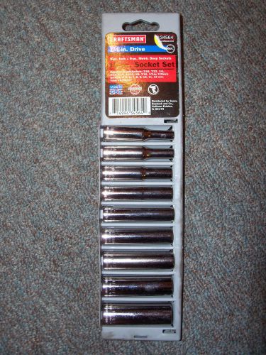 Craftsman 34564 18 PC Standard &amp; Metric Socket Set  Made in USA NEW 6 pt.