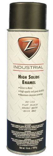 Z-Line HS-102 New High Solids Enamel Spray Paint 16 oz  Flat Black