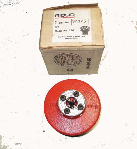New Ridgid 1/8&#034; Complete Die  Head # 37375 for  12-R Ratchet Pipe Threader