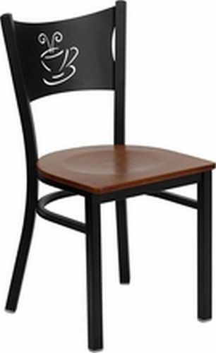 New metal coffee restaurant chairs cherry wood seat  20 chairs  (free shipping) for sale