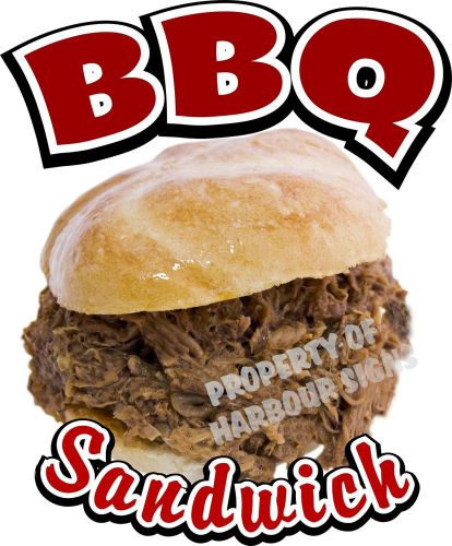 Bbq sandwich 7&#034; decal barbeque concession food truck restaurant vinyl menu for sale