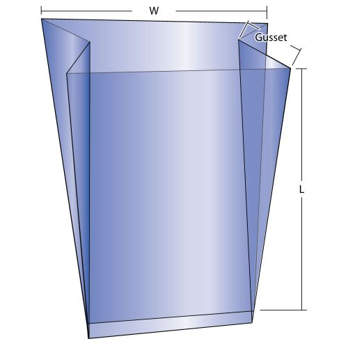 34&#034; x 46&#034; x  2mil x  6&#034; gusseted food grade poly bag / box liner perfed (250/rl) for sale