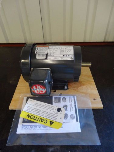 NEW US Motors Electric Motor 1 HP 3 Phase 143TC 1755 RPM 208-230/460 Volts NEW