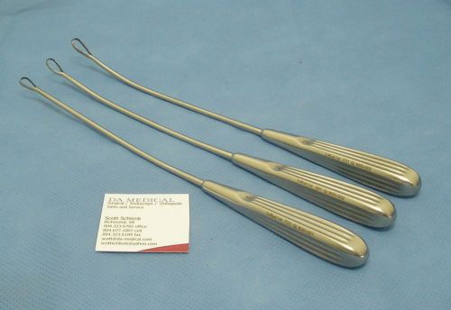 V Mueller Sims Uterine Curette Set, GL1600, Sizes 1 / 2 / 3, OB