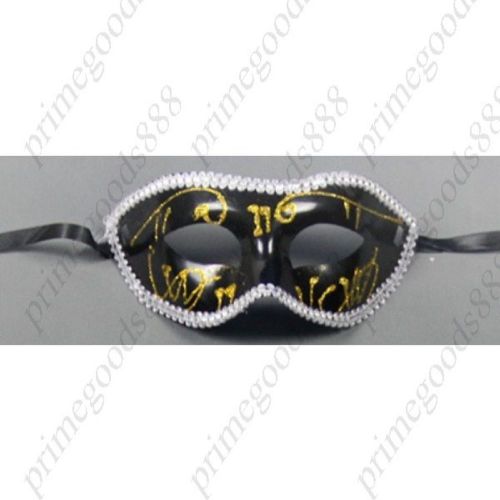 Freak Webcam Mask Flower Design Makeup Costume Ball Party Pattern Black