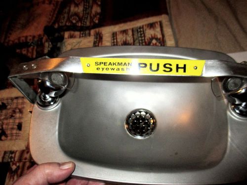 Speakman EYEWASH STATION SINK  STAINLESS STEEL.