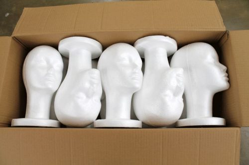 10PCS 12&#034;STYROFOAM FOAM MANNEQUIN MANIKIN HEAD WIG HAT GLASSES DISPLAY