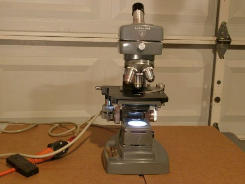 Bausch &amp; Lomb Illuminated Monocular Microscope, 3 objective 10X, 43X, 97X