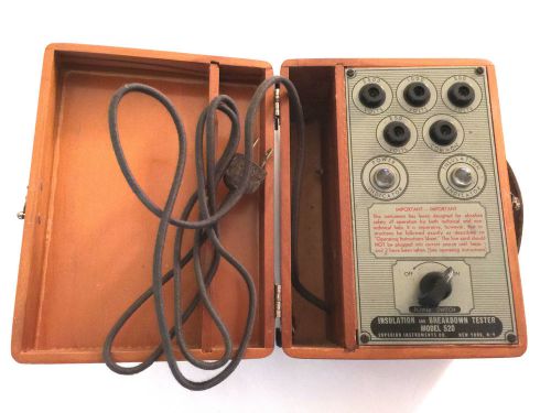 SUPERIOR INSTRUMENTS INSULATION &amp; BREAKDOWN TESTER # 520 VINTAGE POWER METER