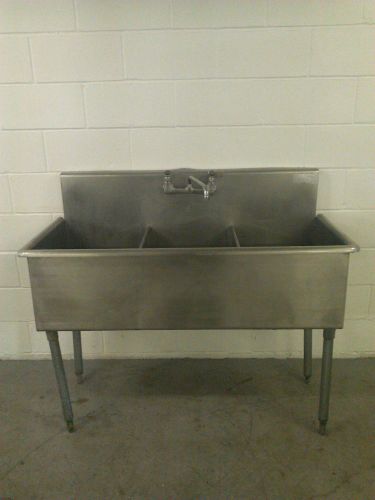 51&#034; 3 Compartment Sink Stainless Steel 51&#034; x 25&#034; x 42&#034;