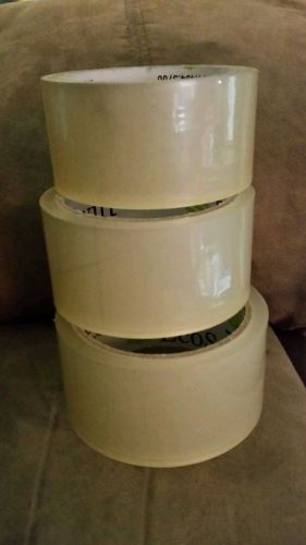 3 rolls clear packing, shipping tape 2&#034;x 55 yd each 2 ml - brand new! for sale
