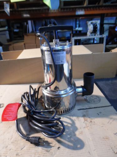 BARNES 4NU11 PORTABLE SUBMERSIBLE PUMP, 120 VOLT, .33 HP (NEW IN BOX)