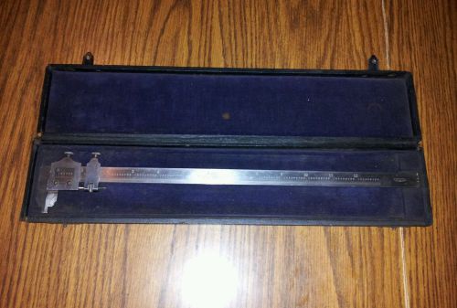 Vintage McGrath St. Paul 12&#034; Vernier Caliper with Case - Works Great