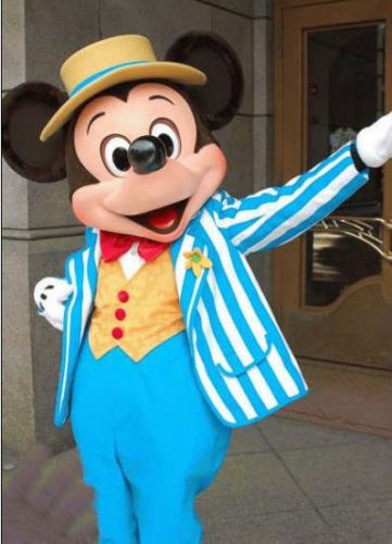 Disney navy blue mickey mouse mascot costume adult size fancy dress for sale