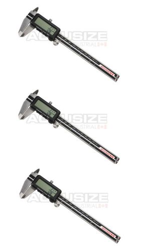 3 pcs 6&#034;x0.0005&#034; full screen lcd elec digital caliper inch/mm/frac, #1110-0818x3 for sale